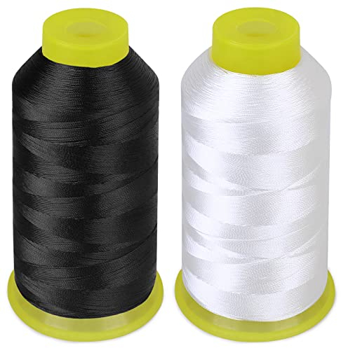 2 Rollen Polyesterfaden, robuster Faden, 1374 m/Rolle, 210D/3 Nylonfaden zum Nähen, Nähgarn für Polster, Outdoor-Markt, Vorhänge, Leder, Perlen, Handwerk