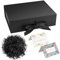 Christmas Black Gift Box with Ribbon, Magnetic Present Boxes with Lids, Gift Packaging Decorative Box, Presentation Box for Gifts, with Shredded Paper, Cards