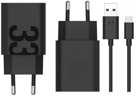 33W Turbo Charge Adapter Netzteil mit USB C Ladekabel Schnellladegerät für Motorola Moto G62 5G G60 G50 G52 G51 5G G42 G41 G40 G32 G31 G30 G22 G20 G10 G100 Z3 Z3 Play One Zoom Razr 2019 Edge 20 30