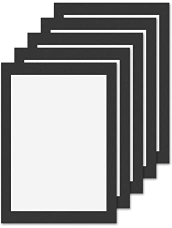 eMagTech 5pcs Cadres D'affichage Magnétiques A5 en PVC Auto-Adhésif Document Photo Affiche Signes Titulaire pour Bureau Mur Porte Réfrigérateur Restaurant Supermarché