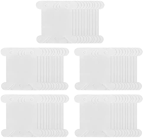 Stickgarn Organizer,Stickgarn Aufbewahrung,Drahtaufwickler Garnspulen, Floss Bobbins, 50 PC Spulen aus Plastik Hergestellt Garnkarten,zum Aufbewahren und Ordnen Kiuiom