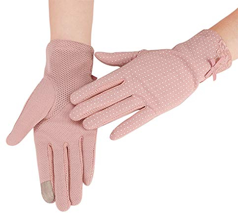 UV Schutz Handschuhe Damen Sommer Dünn autofahren Handschuhe Touchscreen Sporthandschuhe rutschfest Elastisch Leicht Atmungsaktiv Gloves Fitness Laufen Trekking Fingerhandschuhe Sommerhandschuhe