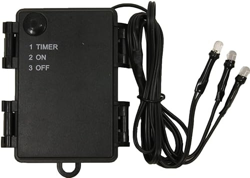 FADEDA Caja de pilas para 3 pilas AA, ON/Off/Timer con 3 LED/altura: 100 cm/pintado a mano/figuras de belén detalladas, decoración de mesa de Navidad, accesorios para belén