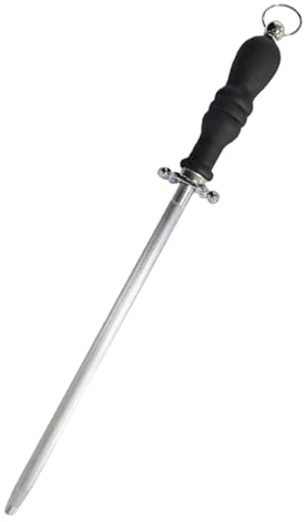 XHTLLO 10 Zoll Messerschärfstab, Kohlenstoffstahl, Praktisches, Sicheres Messerschärfwerkzeug, Professionelles, Praktisches Ergonomie Hängedesign, Schleifstahl, für zu Hause