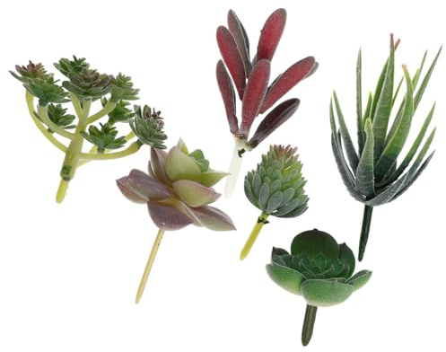 AOKWAWALIY 6 Mini Cactus Artificiales De PVC Decorativos Sin Maceta Plantas De Simulación