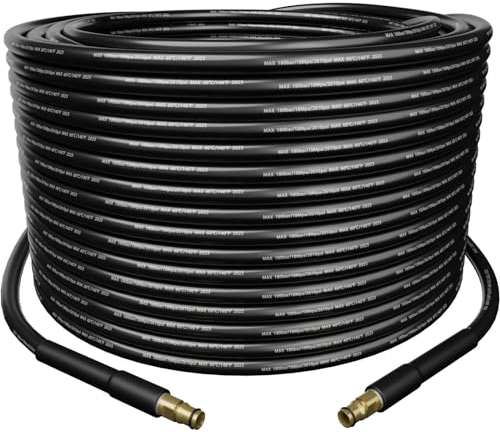 HzNzYHD 15M Pressure Washer Replacement Hose for Karcher K Series K2 K3 K4 K5 K6 K7,18MPa(2610 PSI),MAX.60℃,karcher Extension Hose,Power Jet Wash Hose,Click Type Plug Quick Connector
