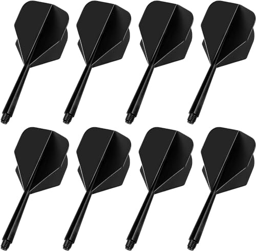KFDDRN Integrated Dart Flight and Shaft 8 Stück, 2-In-1 Dart Flights and Dart Shafts, Dart Stem | Professional Dart Accessories Standard Nr. 2