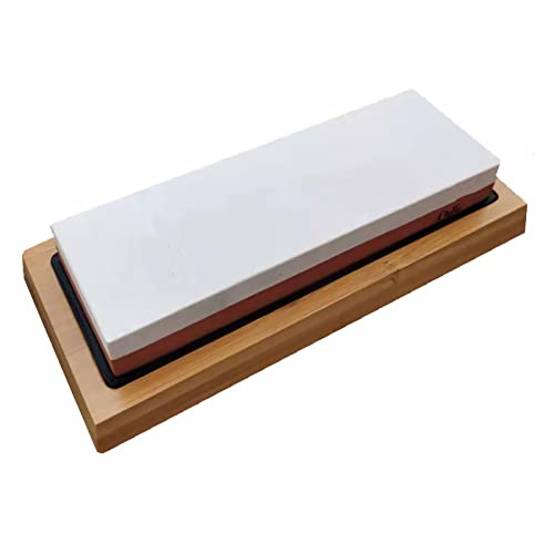 ISCBAFYX Pierre à aiguiser Japonaise Double Face, Grain 1000 à 3000, Pierre à aiguiser de Cuisine polie Miroir avec Base antidérapante, Couteau de Chef