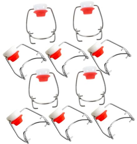 Ciieeo Bottle Stoppers for Glass Bottles 10pcs with Comfortable Grip and Leakproof Design