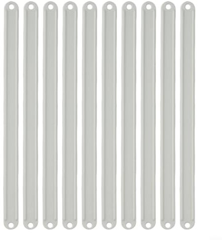 Schubladenschienen aus Kunststoff, 2-teilige Schienen, untere Kleiderschienen, Gleitschienen, Gleitschlitze, Tastaturzubehör, kompatibel mit verschiedenen Schrankgrößen (Weiß - 298 mm)