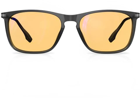 Goiteia Gafas Naranjas con Filtro de Luz Azul - Gafas de Computadora Teñidas en Ámbar para una Mejor Concentración en el Trabajo/Mejora del Sueño/Cansancio Ocular