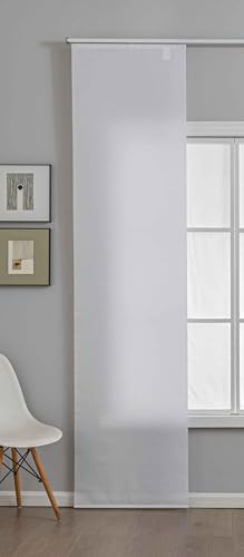 Gardinenbox Schiebegardine »New Amsterdam« HxB245x60 cm Weiß Strukturiert, Modern, schlicht und vielseitig einsetzbar mit Paneelwagen und Beschwerungsstange 2024740