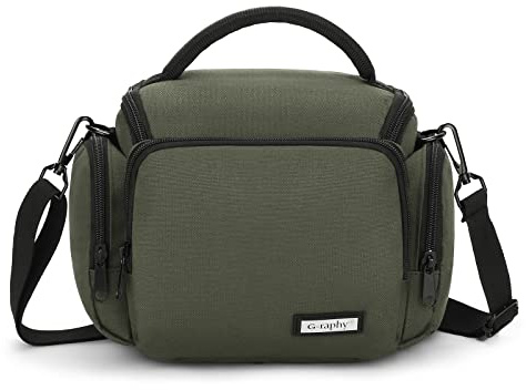 G-raphy Sac pour Appareil Photo, étui pour Appareil Photo Reflex numérique DSLR SRL, Accessoires de Photographie, boîte de Rangement pour Appareil Photo avec Sangles Amovibles. (Vert Militaire)