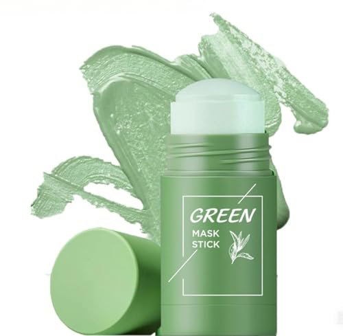 Green Mask Stick,Green Tea Punti Neri,Maschera Viso,Anti-Acne, Pulizia Dell'acne, Controllo Dell'Olio, Pulizia Profonda dei Pori