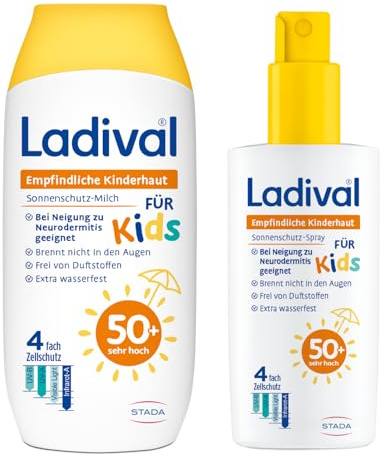 Ladival Empfindliche Kinderhaut Sonnencreme Spray 150ml + Milch 200ml LSF50