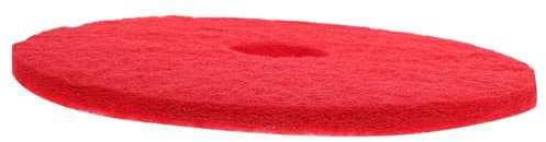 GARVALON Floor Machine Cleaning Pad Replacement 17-inch Red Polishing and Waxing Mat for Home Floor Machine Round Replaceable Cleaning and Polishing Pad for Efficient Tile and Hardwood Care