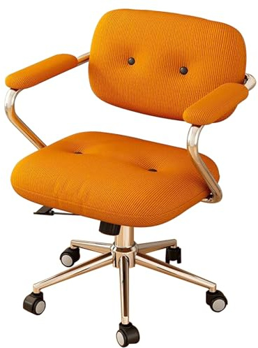 Adjustable Velvet Office Chair - Modern Design with Metal Frame & Swing Function Perfect for Home Office & Gaming Setup - Ergonomic Comfort & Style