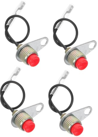 UPKOCH Netzstrom Umschalter Trimmstopp für Rasenmäherteile aus Kupfer und Abs 4 Stück Installieren als Rasenmäherzubehör für Trimmer