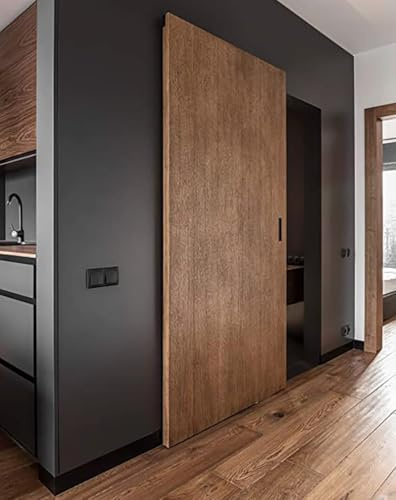 Porte Italiane, Binario Porta Scorrevole Invisibile MAGICAL 1200 Portata 60 kg, per Porta Scorrevole Esterno Muro in Legno Larga da 80 cm a 120 cm, Kit con Meccanismo, Accessori e Guida