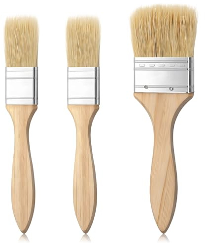 3 Stück Backpinsel Naturborsten, Küchenpinsel Aus Naturborsten, Pinsel Für Lebensmittel, Lebensmittelpinsel Set, Lebensmittel Pinsel Für Kuchen, Grill, öl, Butter, Ei, Soße 20 X 4.5cm, 18 X 2.4cm