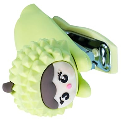 PRETYZOOM Agrafeuse Miniature Dessin Animé de Durian Agrafeuse Manuelle Compacte en Plastique Outil D’Agrafage Créatif pour École et Bureau 1 Pièce