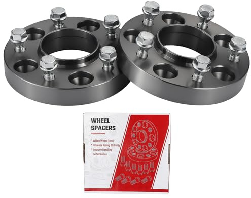 Spurverbreiterung 50 mm (2x25 mm) 5x120 Nabendurchmesser 72,5 mm inkl. Radschrauben M12x1,5 – Spurplatten Set passend Kompatibel mit BMW 1er E81 X1 E84 3er E46 E90 E91 5er E61