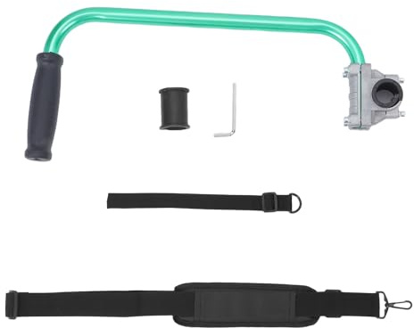 Milisten Poignée Ergonomique en Fer Vert avec Bandoulière Réglable pour Tondeuse à Gazon, Accessoire de Jardinage Confortable et Compatible Large
