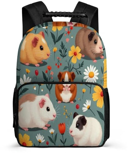 TPISLI Mochila Conejillo de Indias Chicos Chicas Primaria, Mochila Escolar Pequeño Animal Infantil Colegio, Bookbag, Tejido 1680D, Detalles de Fieltro, Colegio Viaje