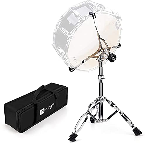 vangoa Snare-Ständer, Snare Stand, Höhe Einstellbar 46 65cm,Handpan ständer mit TragetascheBreite,Stufenlose höhen neigungsverstellung,Doppelstrebig Stativ, Gummifüße