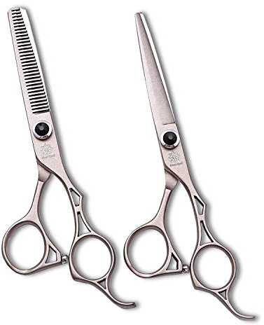 Dream Reach Haarschneideschere Friseurschere Scharfe Effilierschere Haarschere Japanischer Edelstahl 440C Handarbeit zum Ausdünnen und in Form bringen Perfekter Haarschnitt Bestes Geschenk Gold