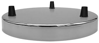 Deckenrosette mit mehreren Ausgängen, 3-Wege-Auslass, Vintage-Stil, 4 Farben erhältlich, Großbritannien, gebürstetes Chrom