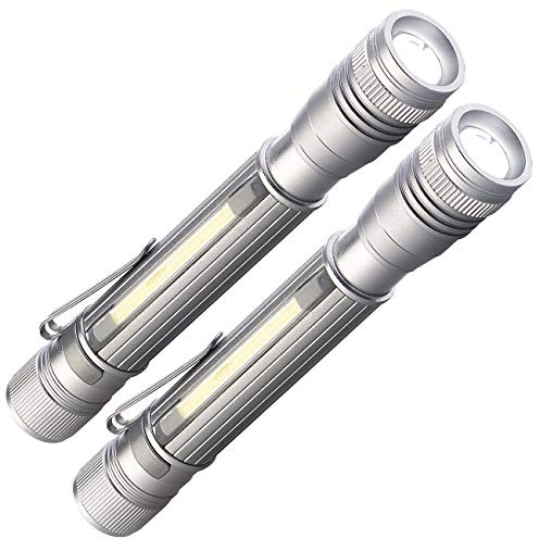 2 lampes de poche LED COB rechargeables par USB LTL-111.al [KryoLights]