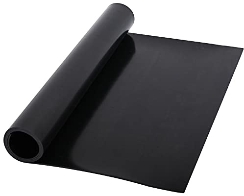 Feuille de caoutchouc néoprène – 0,6 cm d'épaisseur x 30,5 cm de large x 0,6 m de long – Rouleaux de bandes en caoutchouc néoprène pour bricolage, joints, travaux manuels, revêtements de sol