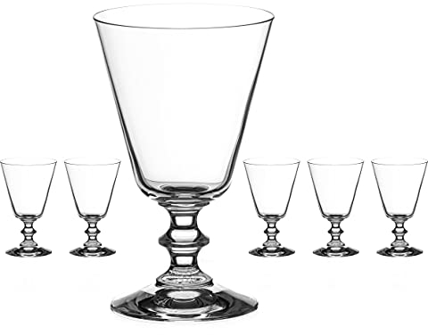 DIAMANTE Copas de vino tinto de cristal 'Elizabeth' | Estilo vintage | Cristal sin plomo | Juego de 6