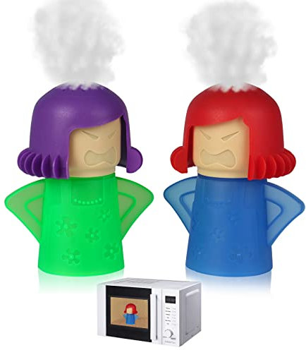 Spardar Angry Mama Microwave Oven Steam Cleaner, 2 Pack Microwave Cleaner for Kitchens, The Fun and Easy Way to Cleaning work with Amazing Results