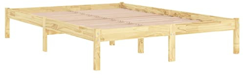 vidaXL Kiefer Massivholzbett Bettgestell Bett Holzbett Doppelbett Futonbett Bettrahmen Schlafzimmerbett Schlafzimmermöbel 140x200cm