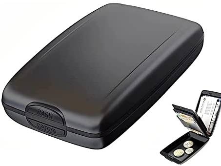 Yeehliny Kreditkartenetui aus Aluminium Portemonnaie Etuis RFID Sichere EIN- und Auszahlungen Geldbörse RFID-blockierender Halter Brieftasche RFID Blockierung Kartenetui für Damen Herren (1PC-A)