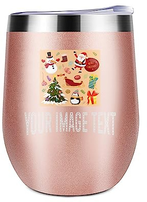 Miujonvy Verre à vin Tasse Logo Personnalisé Texte Ici Double Mur Vide En Acier Inoxydable Voyage Tumbler pour Coffeegolden
