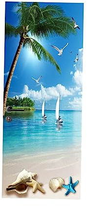 Mikikit Landschaft Strand Home Decor Aufkleber Für Innentüren 2 Stück Türaufkleber