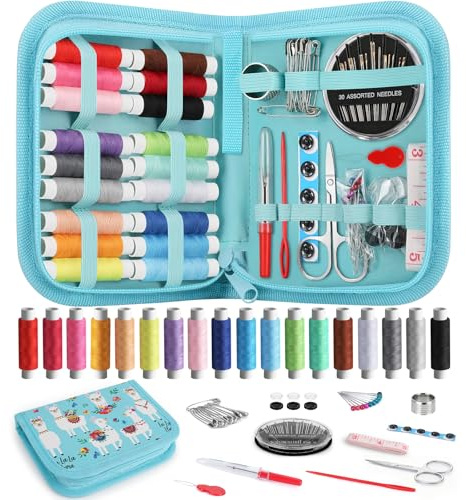Coquimbo Sewing Kit Mini, Sewing Accessories for Adults Beginner (Alpaca) | Sewing Supplies with Needle and Thread,Scissors,Tape Measure, Seam Ripper, for Girls Boys Women Home and Emergency Use