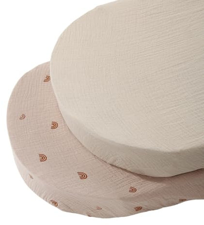 Psdndeww Baumwoll-Babywiegen, Kleinkind-Bettwäsche, atmungsaktive Baby-Bettwäsche, bunt, für bequemen Schlaf