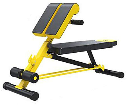 GLJTUO Kleine Hantelbank, Verstellbarer, Zusammenklappbarer Römischer Hocker, Fitnessstuhl, Multifunktionale Sit-Up-Hantelbank, Rückenlagebrett, Heimfitnessgerät, Training,