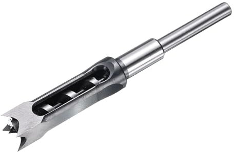 uxcell Square Hole Drill Bit 22mm (7/8) High Speed Steel Hollow Mortiser Auger for Woodworking Carpentry Mortise Tenon Machine