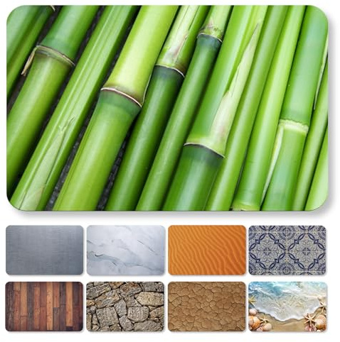 Tapis de salle de bain de qualité supérieure avec couche de terre de diatomée révolutionnaire - Ultra absorbant et à séchage rapide - Base en caoutchouc naturel antidérapante - 40 x 60 cm - Design