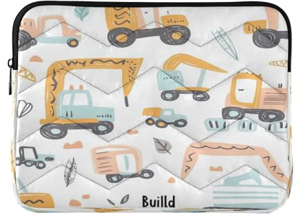 Laptop Sleeve Notebook Computer Pocket Case MacBook Pro 13-14 Inch Sleeve Build Construction Transport Car for Woman Man