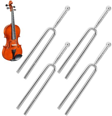 Tuning Fork Standard A 440 Hz 4pcs Tuning Forks for Healing Stainless Steel Violin Guitar Tuner Instrument for Musical Standard Instruments Violin Guitar Tuner Device