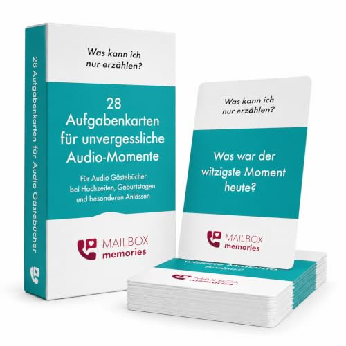 XXL-Drinks Aufgabenkarten für Audio-Gästebuch 28 Stk Aktionskarten für Hochzeiten auch für Video-Gästebuch Hochzeitsgäste Kartenspiel