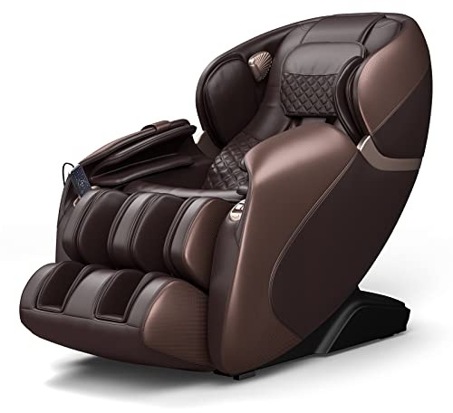 Massagesessel – Elektrischer Zero Gravity 3D SL Track Ganzkörper-Shiatsu-Liege mit KI-Sprachsteuerung, Bluetooth, Yoga-Stretching, Airbags & Heizung