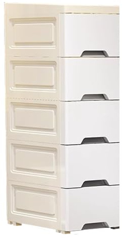 Genérico Armarios De Pie para Baño Y Aseo - Organizador Vertical con Ruedas para Espacios Reducidos,con 5 Cajones para Baño Salón Y Dormitorio