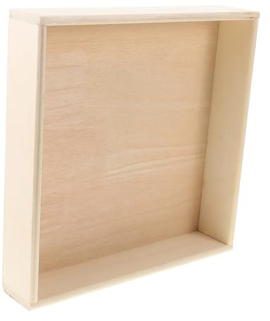 MOLUCKFU Montessori Wooden Sand Tray and Kids Sandbox 25x25x6cm Indoor Sand Pit Table for Child Development and Sensory Play